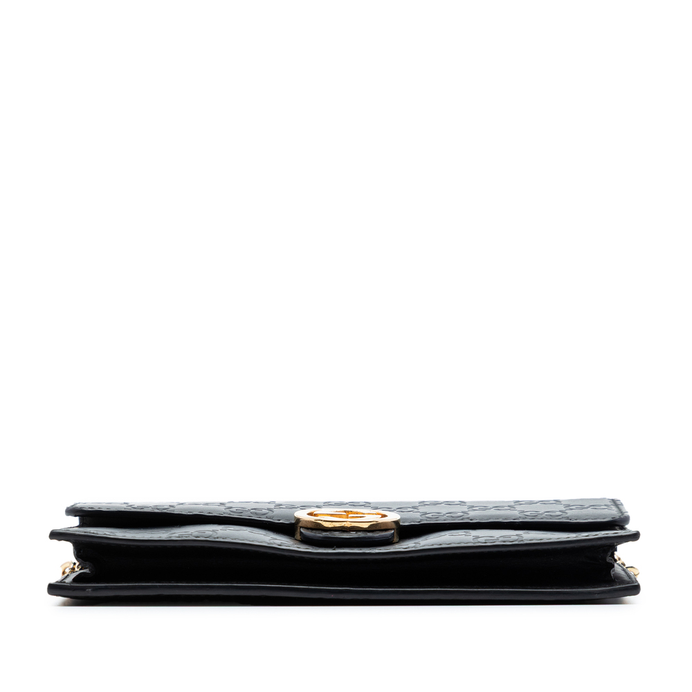 Pre-Loved Gucci Guccissima Interlocking G Wallet On Chain - Picture 3 of 8